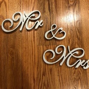 Mr & Mrs Wedding decor